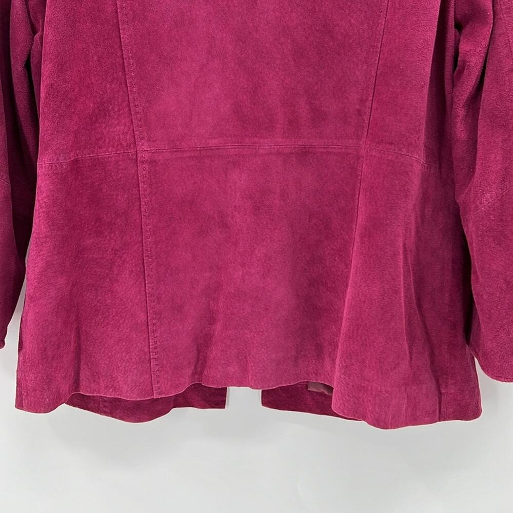 Pendleton Button Down Suede Leather Jacket - Plum… - image 8